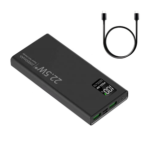 PD ขายส่งผลิตโลหะ 20000mah ชาร์จด่วน 3.0 20000 mah 22.5w ธนาคารพลังงาน - Product Image 1
