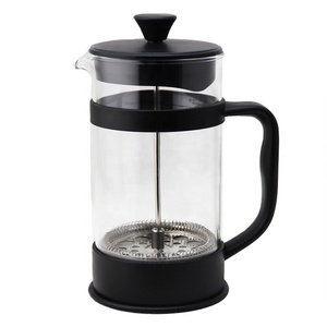 Cafetière à piston portable en verre borosilicate et acier inoxydable pour café et thé, idéale pour le bureau CH-FK6121 - Product Image 1