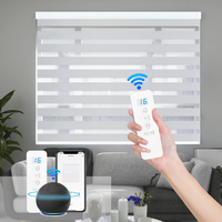 Stores zébrés automatiques pour fenêtre OEM Impression 3D Décoration de la maison Intimité PVC Électrique Smart 100% Pare-soleil motorisés occultants