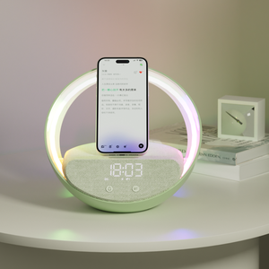 Kuangxiang Tốt Nhất Người Bán Thiết Bị Điện Tử Tiện Ích Trong 2025 Mặt Trời Mọc Đồng Hồ Báo Thức Không Dây Sạc Loa Với Đèn Và Âm Thanh Tự Nhiên - Product Image 1