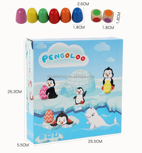 Pingüino de madera Muñecas anidadas Interacción entre padres e hijos Juguete de educación temprana Color Memoria Ajedrez Juego a juego - Product Image 3