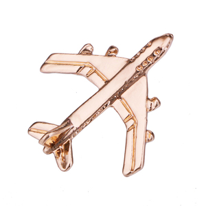 Miễn Phí Mẫu Kim Loại Tùy Chỉnh 3D Vàng Máy Bay Pin Huy Hiệu Máy Bay Cánh Pin Kim Loại Máy Bay Ve Áo Pin - Product Image 5