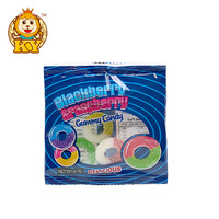 Wholesale Custom Multi Colour Sugar Coated Circle Shaped Gummy Candy for Kids