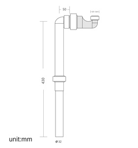 Kit de vidange en céramique à <span class=keywords><strong>siphon</strong></span> visible, avec bouchon escamotable et tuyau flexible G1 1/4" pour lavabo de salle de bain et hôtel - Product Image 6