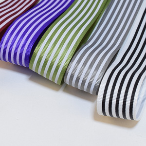 Экологичная прочная репсовая лента с принтом 2,5 см для упаковки подарков на Рождество, декоративная лента в полоску для выпечки, 100 ярдов - Product Image 5