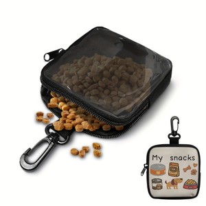 Pochette transparente pour friandises pour chien en PVC avec fermeture à glissière, sac à friandises portable pour chien pour l'entraînement - Product Image 5