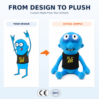 Mainan boneka rakun oranye kustom dengan gambar kartun mainan mewah kain ukuran besar Gaun berubah desain OEM diisi dengan katun PP