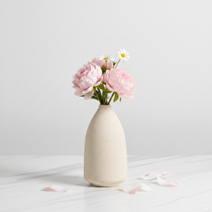 <span class=keywords><strong>Vase</strong></span> en <span class=keywords><strong>porcelaine</strong></span> décoratif pour la maison, style moderne minimaliste, blanc crème moucheté, céramique émaillée mate, fait main, <span class=keywords><strong>vase</strong></span> <span class=keywords><strong>à</strong></span> fleurs - Product Image 5