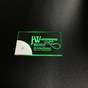 Custom LED Flashing Business Card Acrylic Cut <strong>Invitations</strong> Business Name <strong>Party</strong> Decorations Flashing LED Name Business Card - Product Image 3
