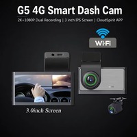 Caméra embarquée commerciale IA double objectif 2K avec enregistreur vidéo, sécurité de flotte, suivi GPS 4G LTE en temps réel, ADAS, DSM pour conducteur