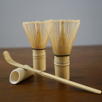 Fouet à matcha 100 brins en bambou naturel, couleur bambou violet, écologique, classique, semi-fait main, Chasen pour préparer et mélanger le matcha