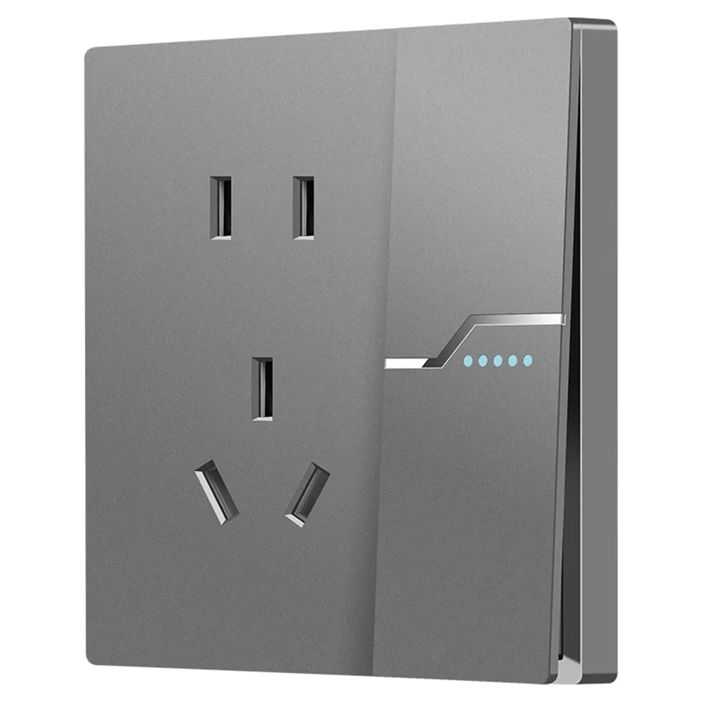 light button switch, universal Usb C 18W Smart Fast Charging Power Socket, 220V electrical Outlet switch wall