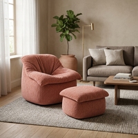 Repose-pieds décoratif rembourré en cuir pleine fleur ou tissu, options OEM/ODM, directement de l'usine, idéal pour chambre moderne, appartement, réception, maison