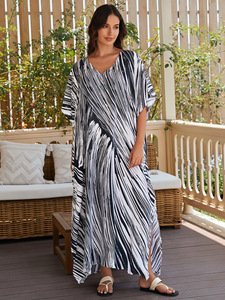 2025 stampa da spiaggia elegante caftano per la casa abiti caftano da donna - Product Image 2