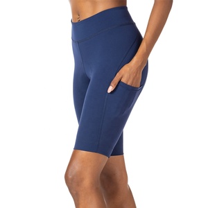 Newly Fashion Wholesale Custom Logo Plus Size Biker <b>Shorts</b> With Pocket High Waist Women <b>Cycling</b> <b>Shorts</b> gym <b>Girls</b> Bicycle <b>Shorts</b> - Product Image 2