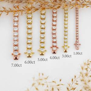 <span class=keywords><strong>Gioielli</strong></span> a valore sociale 14k oro massiccio rosa giallo 1ct - 7ct rotondo taglio brillante bracciale <span class=keywords><strong>Tennis</strong></span> con diamante coltivato da laboratorio per lei - Product Image 3