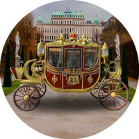 Fabricant de carrosses de mariage style citrouille, carrosse de Cendrillon avec capot, mini-carrosses tirés par des chevaux, OEM Royal Cinderella.