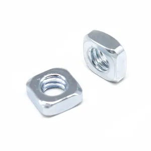 High Quality Zinc-Plated Steel Square Nut Customized Premium Nuts for Furniture & Industry ISO Standard Galvanized Finish Mining