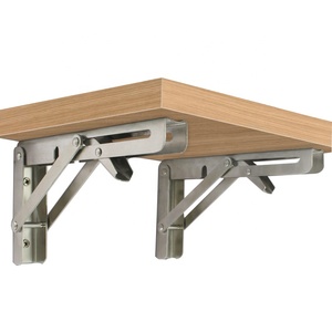 Yonfia suporte triangular dobrável para parede, suporte triangular de aço inoxidável 9017, prateleira ajustável, montagem na parede - Product Image 1