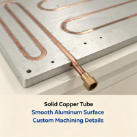 Placa de Enfriamiento Líquido de Aluminio Sostenible con Contenido de Cobre Reciclado para Compradores Ecoconscientes