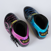 EACHkids Chaussures de patin à roulettes professionnelles à 3 roues en ligne en fibre de carbone pour enfants Taille pour adolescents Cadre en aluminium Roues en alliage PU