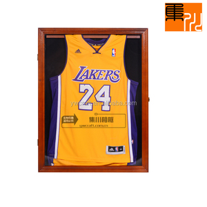 <b>Large</b> Size Solid Wood Football Basketball Hockey Uniform Jersey <b>Frame</b> Display Case Cabinet for Home Decor - Product Image 3
