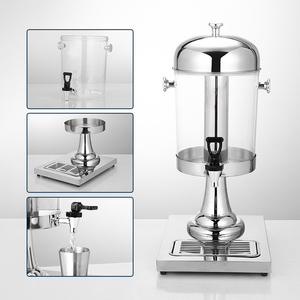 Distributeur de jus commercial portable 24L en acier inoxydable de qualité alimentaire, écologique, avec corps en verre et robinet, pour restaurant - Product Image 6