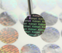 Etiqueta Holográfica Ovalada Verde Personalizada ZHEHAN, Etiqueta de Seguridad Láser 3D, Sello de Garantía con Logotipo Anti-falsificación, Resistente al Agua