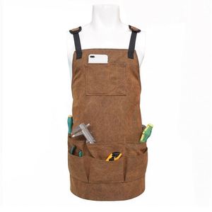 Free sample Wholesale Heavy Duty Waxed Canvas <b>Work</b> Tool <b>Apron</b> with Tool Pockets - Product Image 6