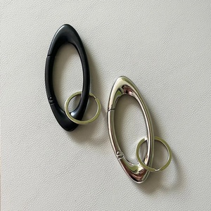 Oval Carabiner Keychain Heavy Duty Zinc Alloy Spring Snap Hook for Outdoor Camping Hiking <strong>Key</strong> <strong>Organizer</strong> - Product Image 1