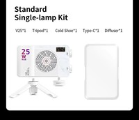 Lumière d'appoint V25RGB avec batterie 4400 mAh pour caméra, vlog et diffusion en direct