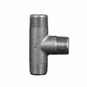 Cast Iron A.L. 1 T-Piece Fitting No. 135 Female x Female x Female Gröditz PVC Pipe with BSPP Thread Galvanised Painted Surface