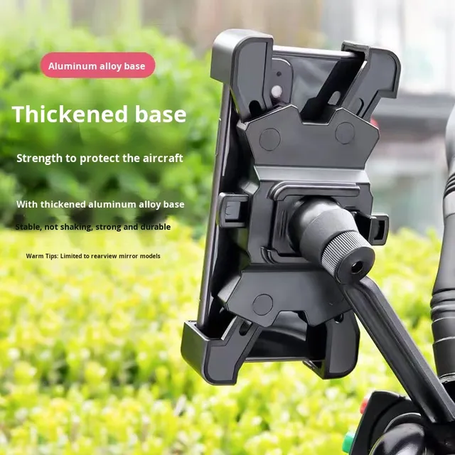 Jushengfa Cross-Border Hot-Selling Aluminum Alloy ABS Motorcycle Phone Holder Shockproof Anti-Shake Design for Electric Vehicle