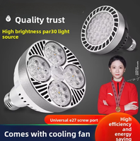 Projecteur LED sur rail Par 30 E27 avec puces COB, corps en aluminium, 35W, économie d'énergie, super lumineux, température de couleur 3000-6500K