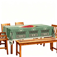 Nappe Imprimée Pastèque « Bonjour l'Été » en Polyester Imperméable – Idéale pour Décoration de Fête Estivale – Prix Usine – Offre Spéciale