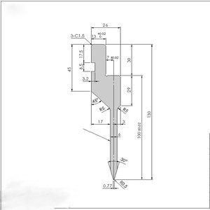 Matrices de pliage combinées à angle acuté de tailles personnalisables, matrices de poinçonnage en V durables pour presses plieuses, pour moules de véhicules - Product Image 5