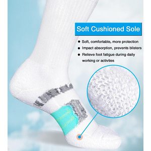 Breman Women Cushioned Antibacterial Athletic <b>Running</b> Crew <b>Socks</b> Wool Liner Seamless 5 Pairs Breathable Spandex - Product Image 2