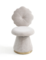 Banc minimaliste moderne avec base en métal et assise en tissu, design contemporain pour hôtel, école, salon, chambre à coucher, siège individuel