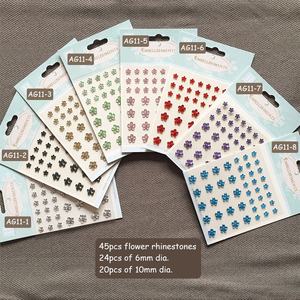 Mélange de perles <span class=keywords><strong>en</strong></span> strass acryliques, Scrapbooking pour embellissements, gemmes adhésifs, strass, dos plat, demi-perles - Product Image 2