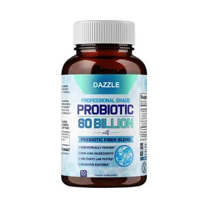 Vitamine neonati OEM ODM Private Label OEM PackiVegan probiotici integratori 60 miliardi di Cfu Vegan capsula probiotica femminile