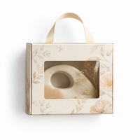 Boîte cadeau avec fenêtre, personnalisée, en papier d'art imprimé, impression offset pour l'emballage et la présentation de cadeaux et d'artisanat