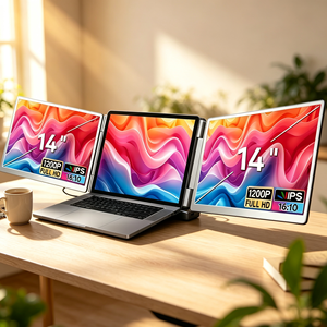 จอภาพพกพา OEM ขนาด 14 นิ้ว ความละเอียด 1920x1200 IPS อัตราส่วนภาพ 16:10 จอเสริมแบบคู่ พอร์ต USB C และ <span class=keywords><strong>Mini</strong></span> <span class=keywords><strong>HDMI</strong></span> สำหรับแล็ปท็อปและโทรศัพท์มือถือ รับผลิตแบรนด์ตามสั่ง สั่งซื้อจำนวนมากแบบ B2B - Product Image 1