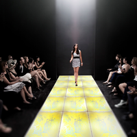 Tapis de sol lumineux coloré à Led, sol spectacle, flux fluide, carreaux interactifs, Gel sensoriel rempli, sol de danse