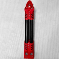 Nouvelle poignée de guidon rouge avec tubes noirs en acier inoxydable usiné CNC