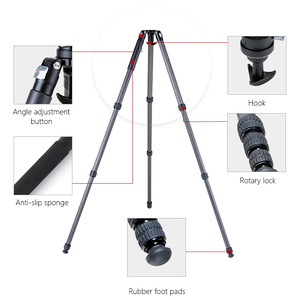 Treppiede Professionale in Fibra di Carbonio per Caccia, Treppiede Robusto per Fotocamere con Testa a Sfera DM324C - Product Image 2