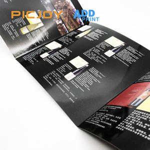 Brosur Lipat Dua Kustom untuk Wine, Kertas Kraft, Laminasi Gloss, Cetak Digital, Promosi Minuman - Product Image 4