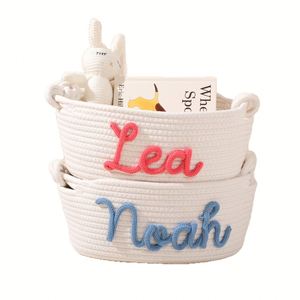 Cesta de Almacenamiento de Juguetes para Bebés de Estilo Rústico Moderno con Cuerda de Algodón, para Regalo de Recién Nacido - Product Image 2