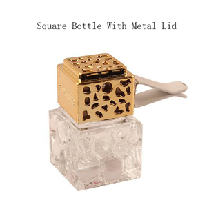 Hot Sale Wood Cap Empty pink Blue Yellow Color 8ml square Glass Perfume <strong>Diffuser</strong> Bottle with <strong>Clip</strong> Car air Freshener air <strong>Vent</strong> - Product Image 6