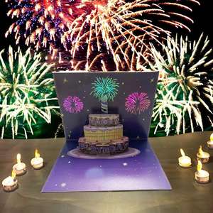 Feliz <span class=keywords><strong>cumpleaños</strong></span> canción tarjetas <span class=keywords><strong>de</strong></span> felicitación alta calidad 3D plegable tarjeta <span class=keywords><strong>de</strong></span> <span class=keywords><strong>cumpleaños</strong></span> luz música sonido Offset impresión Digital - Product Image 1