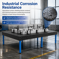 Table de soudage 3D industrielle avec surface de travail nitrurée, plateforme de serrage modulaire pour applications de soudage